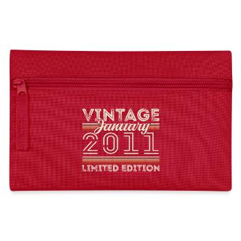 Januar 2011 Jahrgang 2011 - Geburtstag Januar 2011 - Federtasche - Rot - Vorne