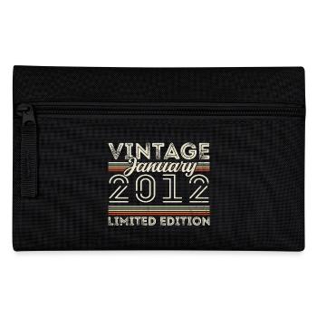 Januar 2012 Jahrgang 2012 - Geburtstag Januar 2012 - Federtasche - Schwarz - Vorne