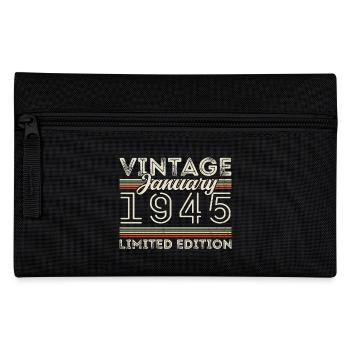 January 1945 Born in 1945 - Birthday January 1945 - Pencil Case - black - Front