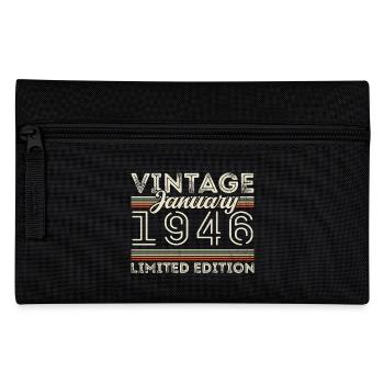 Januar 1946 Jahrgang 1946 - Geburtstag Januar 1946 - Federtasche - Schwarz - Vorne