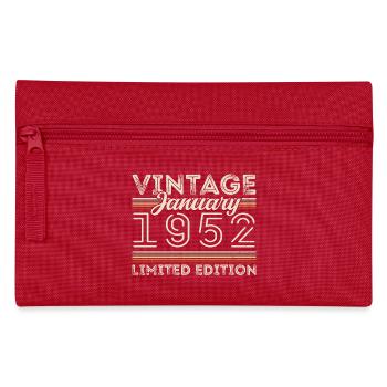 Januar 1952 Jahrgang 1952 - Geburtstag Januar 1952 - Federtasche - Rot - Vorne