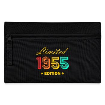 1955 Jahrgang 70.Geburtstag Geschenk geboren 1955 - Federtasche - Schwarz - Vorne