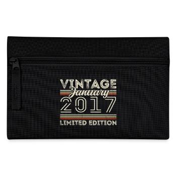January 2017 Vintage 2017 - Birthday January 2017 - Pencil Case - black - Front