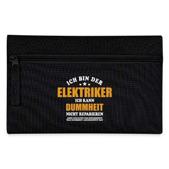 Elektriker - ich kann Dummheit nicht reparieren - Federtasche - Schwarz - Vorne