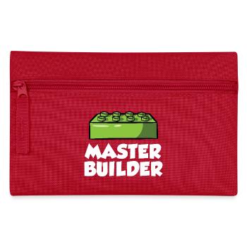 Brick Builder Brick Building Master Builder - Pencil Case - red - Front