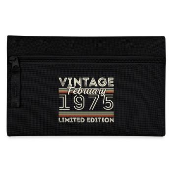 February 1975 Anniversary Gift - February 1975 - Pencil Case - black - Front