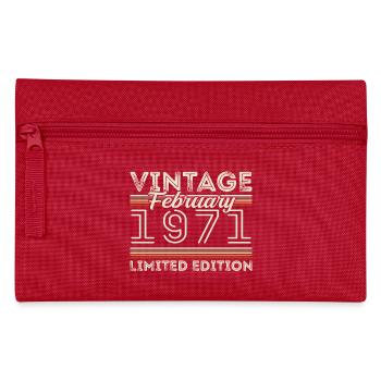 February 1971 Anniversary Gift - February 1971 - Pencil Case - red - Front