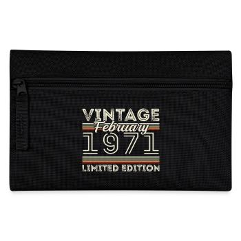 February 1971 Anniversary Gift - February 1971 - Pencil Case - black - Front