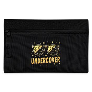 Undercover Speech - Lustiges Kostüm mit Sonnenbril - Federtasche - Schwarz - Vorne