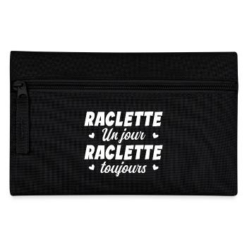 Raclette un jour raclette toujours manger fromage - Trousse - noir - Devant