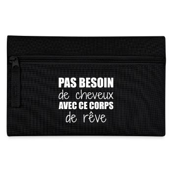 Pas besoin de cheveux avec ce corps de rêve - Trousse - noir - Devant