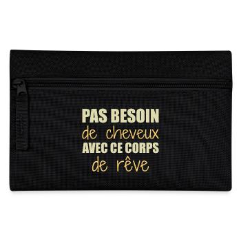 Pas besoin de cheveux avec ce corps de rêve - Trousse - noir - Devant