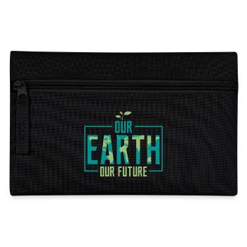 Our Earth Our Future Earth Day Environmental Plane - Federtasche - Schwarz - Vorne