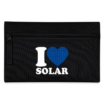 J’aime l’énergie solaire - Cœur - Énergie renouvelable - Trousse - noir - Devant