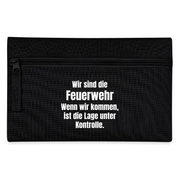 Feuerwehr Gruppe macht Ausflug - Federtasche - Schwarz - Vorne