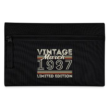 March 1987 Vintage 1987 Birthday Gift March - Pencil Case - black - Front