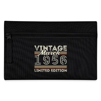 März 1956 Jahrgang 1956 Geburtstagsgeschenk märz - Federtasche - Schwarz - Vorne