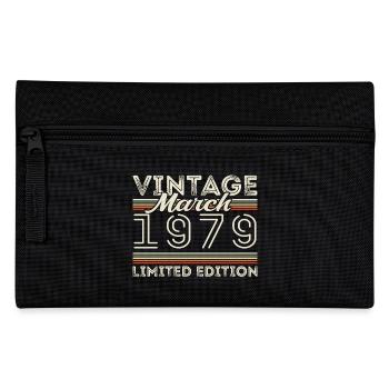 March 1979 Vintage 1979 Birthday Gift March - Pencil Case - black - Front