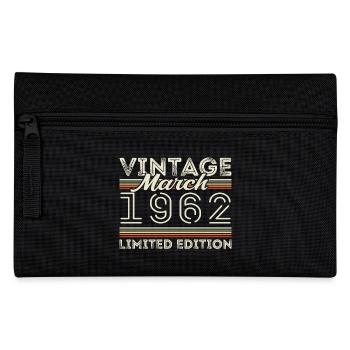 March 1962 Vintage 1962 Birthday Gift March - Pencil Case - black - Front
