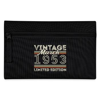 March 1953 Vintage 1953 Birthday Gift March - Pencil Case - black - Front
