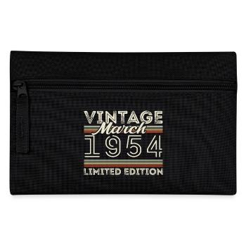 März 1954 Jahrgang 1954 Geburtstagsgeschenk märz - Federtasche - Schwarz - Vorne
