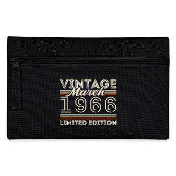March 1966 Vintage 1966 Birthday Gift March - Pencil Case - black - Front