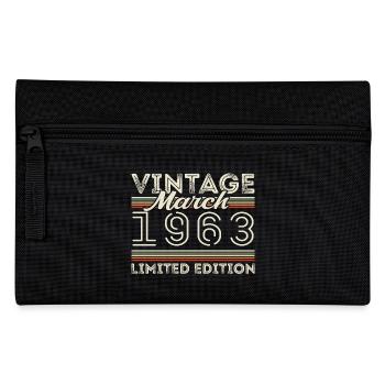 March 1963 Vintage 1963 Birthday Gift March - Pencil Case - black - Front
