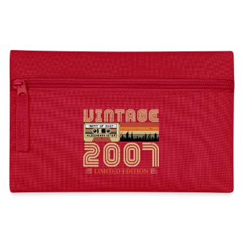 2007 Vintage Born 2007 Vintage Geburtstagsgeschenk - Federtasche - Rot - Vorne