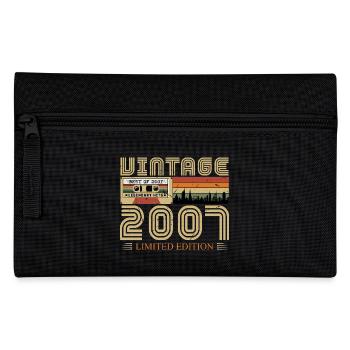 2007 Vintage Born 2007 Vintage Birthday Gift - Pencil Case - black - Front
