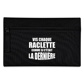 Raclette, Käse, Schmelzkäse - Federtasche - Schwarz - Vorne