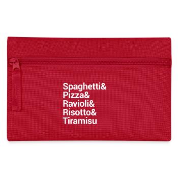 Italian Food Typography Design - Pencil Case - red - Front