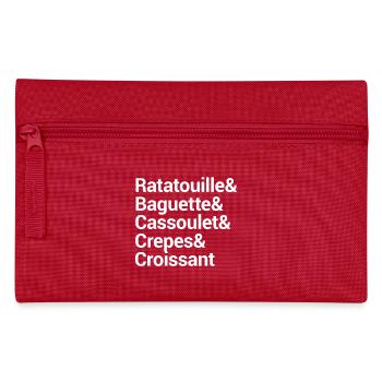 Mot culinaire Art Typographie Design - Trousse - rouge - Devant