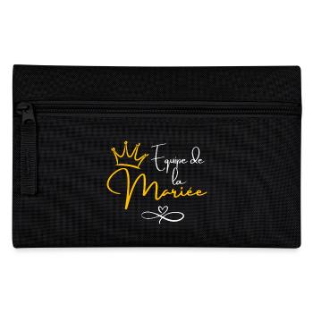 Braut Team Kranz - Braut Geschenk - Federtasche - Schwarz - Vorne