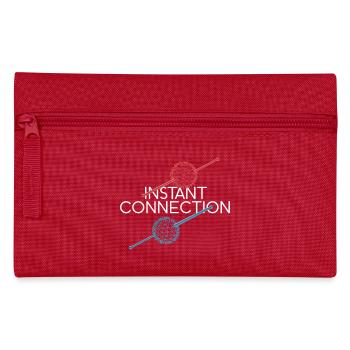 Instant Connection Geometric Art Design - Federtasche - Rot - Vorne