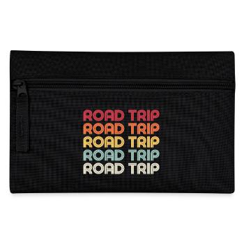 Road Trip 2025 Tees Vintage Family Matching Trip - Pencil Case - black - Front
