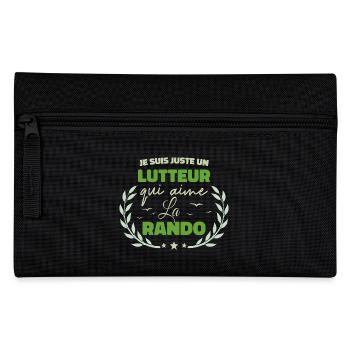 Fier d’être Lutteur et Passionné de la Rando - Trousse - noir - Devant