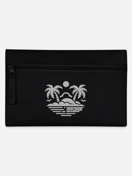 Palm Tree offliner - Pencil Case - black