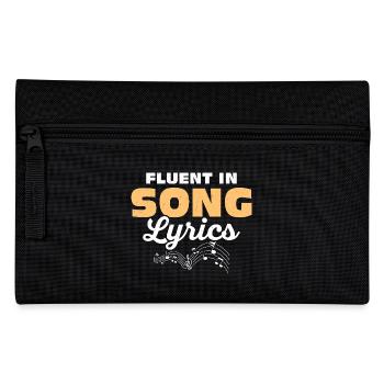 Fluent In Song Lyrics Singing Singer - Federtasche - Schwarz - Vorne