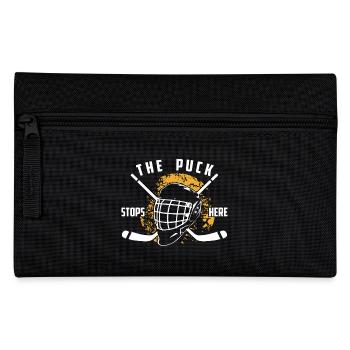 Hockey The Puck Stops Her - Pencil Case - black - Front