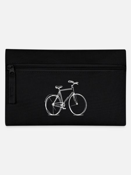 Fahrrad Strichzeichung - Federtasche - Schwarz