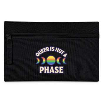 Queer ist keine Phase – Rainbow Moon Phases - Federtasche - Schwarz - Vorne