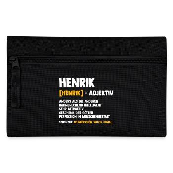 Henrik - Federtasche - Schwarz - Vorne