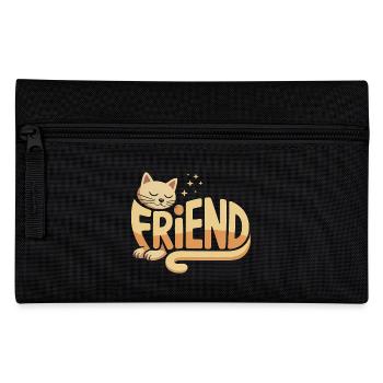 Cat Friend- Cute Cat Logo - Pencil Case - black - Front