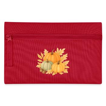  Herbstliche Kürbisse - Federtasche - Rot - Vorne