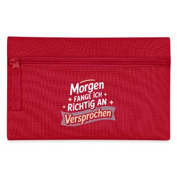 Demain, je commencerai du bon pied, je vous le promets - Trousse - rouge - Devant