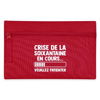 Sixties Crisis Birthday Gift Humor - Pencil Case - red - Front