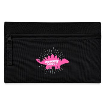 Mommysaur Rex, design drôle de slogan de dinosaure rose - Trousse - noir - Devant