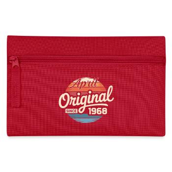 Born in april 1968 - 58th birthday april 1968 - Pencil Case - red - Front