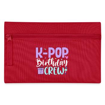 K Pop Birthday Crew - Federtasche - Rot - Vorne