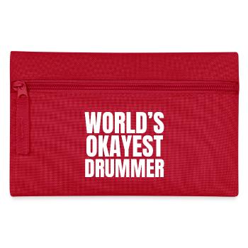 Le batteur le plus correct du monde - Humour drôle de batterie - Trousse - rouge - Devant